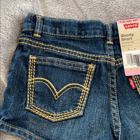 Levi’s Shorty Shirt Dark Blue Denim Shorts Girls - Picture 3 of 5